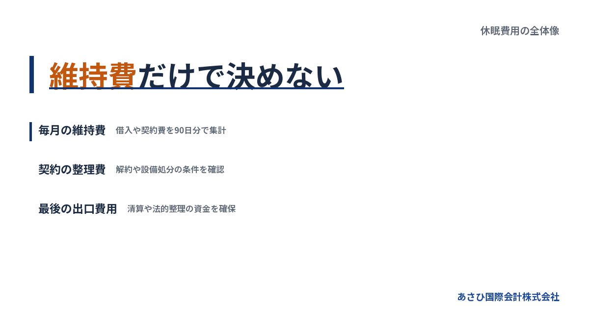 維持費だけで決めない