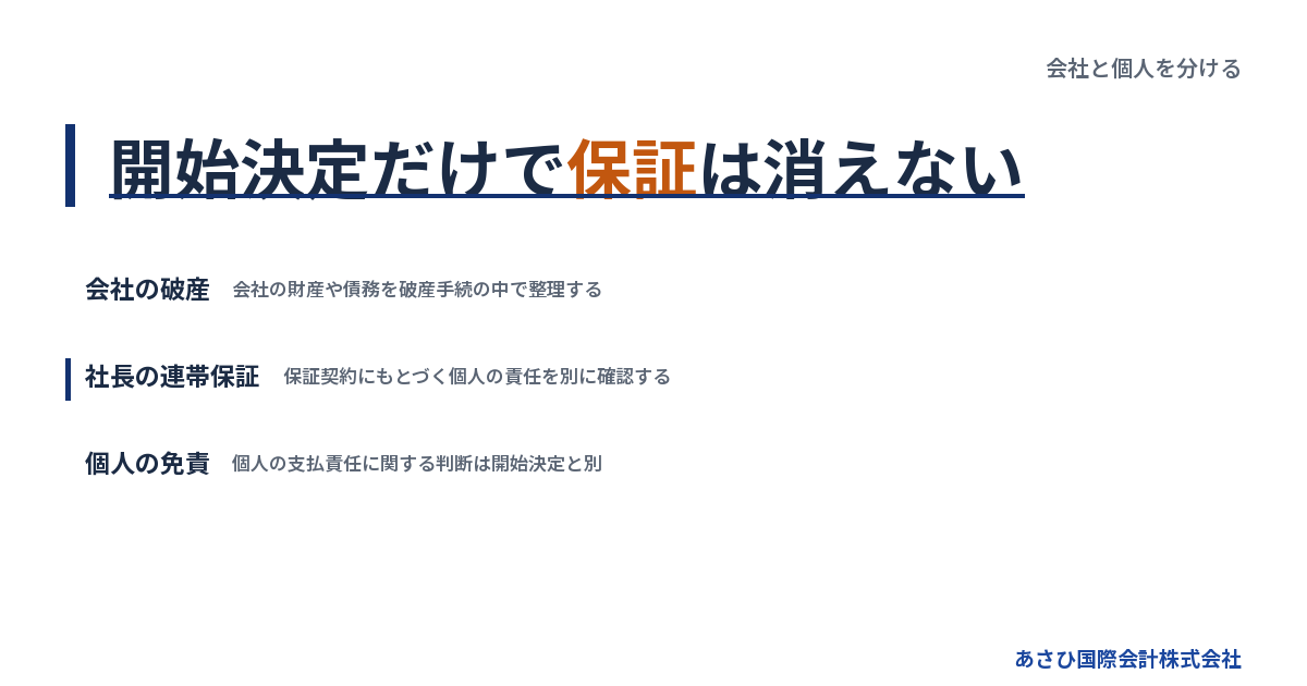 開始決定だけで保証は消えない