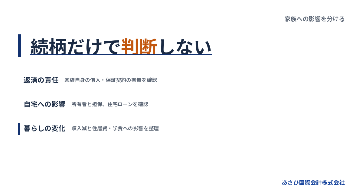 続柄だけで判断しない